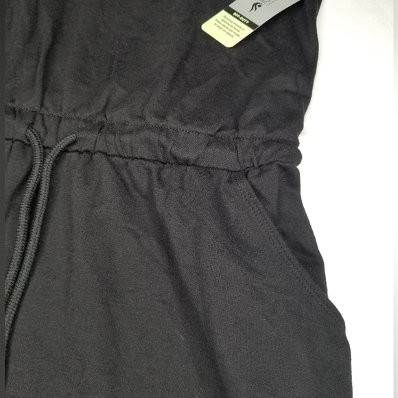 IDEOLOGY 💥Womens Black Stretch Pocketed Tie Drawstring Above The Knee Dress NWT - Picture 6 of 9